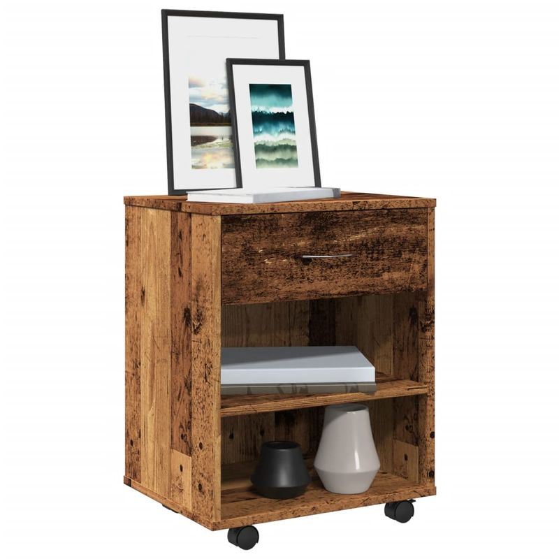 Casa si Gradina - Mobilier - Dulapuri si sifoniere - Dulapuri - Dulap cu roti, lemn vechi, 46x36x59 cm, lemn prelucrat - Infinity.ro