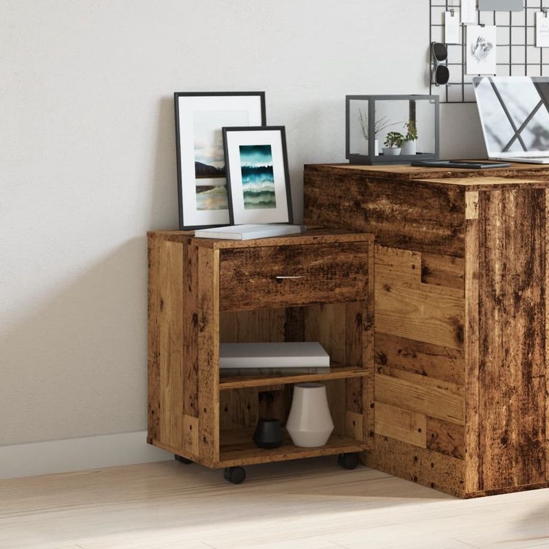 Casa si Gradina - Mobilier - Dulapuri si sifoniere - Dulapuri - Dulap cu roti, lemn vechi, 46x36x59 cm, lemn prelucrat - Infinity.ro