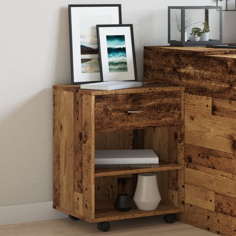 Casa si Gradina - Mobilier - Dulapuri si sifoniere - Dulapuri - Dulap cu roti, lemn vechi, 46x36x59 cm, lemn prelucrat - Infinity.ro
