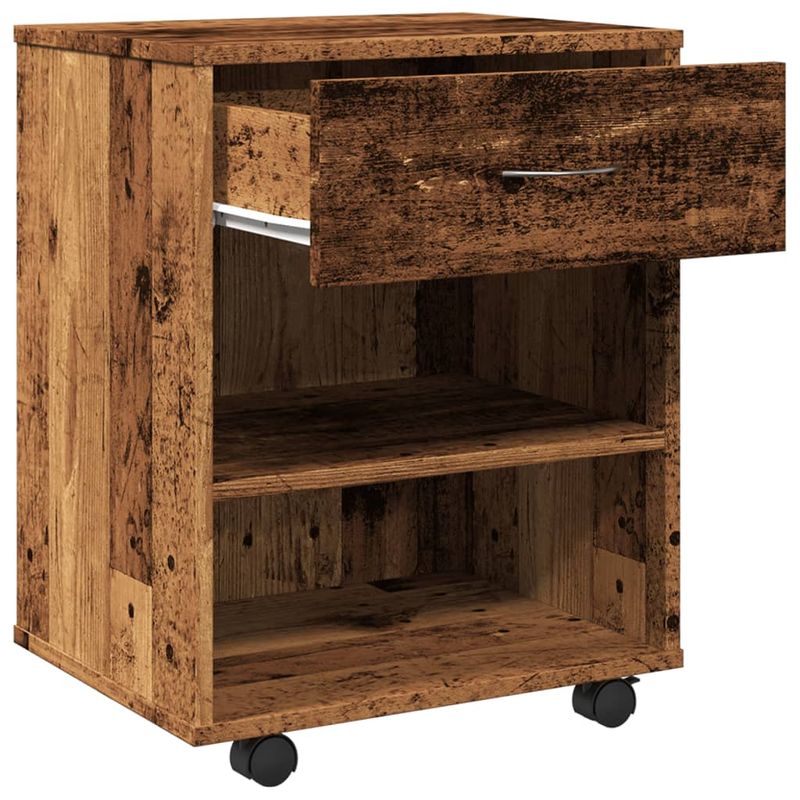 Casa si Gradina - Mobilier - Dulapuri si sifoniere - Dulapuri - Dulap cu roti, lemn vechi, 46x36x59 cm, lemn prelucrat - Infinity.ro