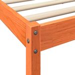 Casa si Gradina - Mobilier - Paturi si accesorii - Paturi - Pat cu biblioteca fara saltea maro 200x200 cm lemn masiv de pin - Infinity.ro