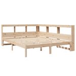 Casa si Gradina - Mobilier - Paturi si accesorii - Paturi - Pat cu biblioteca fara saltea, 135x190 cm, lemn masiv de pin - Infinity.ro