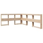 Casa si Gradina - Mobilier - Paturi si accesorii - Paturi - Pat cu biblioteca fara saltea, 135x190 cm, lemn masiv de pin - Infinity.ro