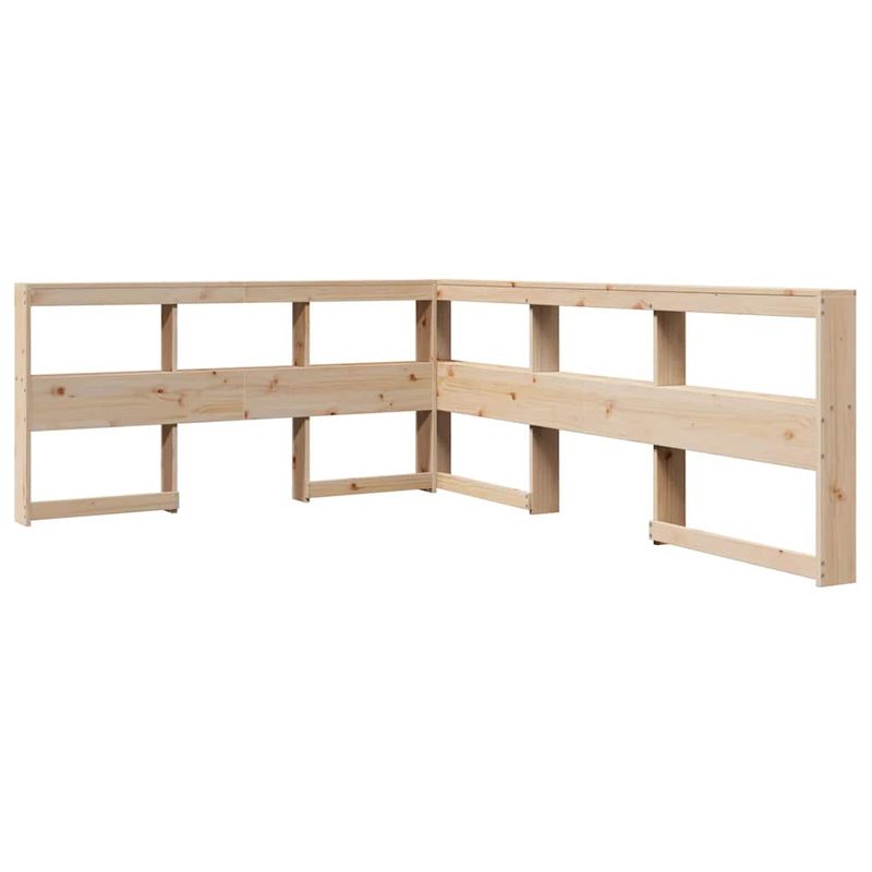 Casa si Gradina - Mobilier - Paturi si accesorii - Paturi - Pat cu biblioteca fara saltea, 135x190 cm, lemn masiv de pin - Infinity.ro
