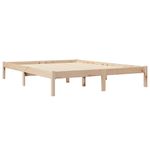 Casa si Gradina - Mobilier - Paturi si accesorii - Paturi - Pat cu biblioteca fara saltea, 135x190 cm, lemn masiv de pin - Infinity.ro