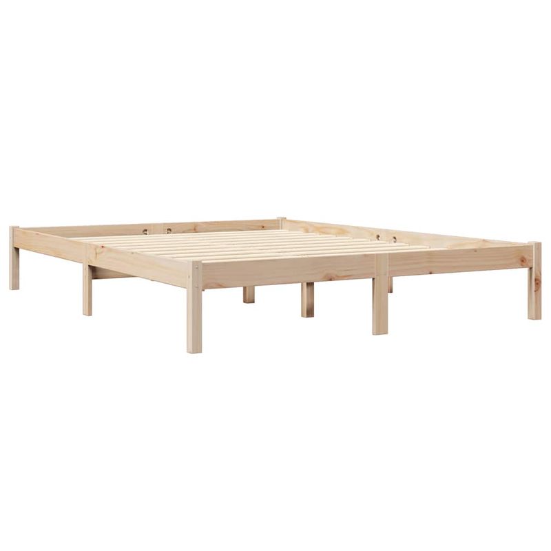 Casa si Gradina - Mobilier - Paturi si accesorii - Paturi - Pat cu biblioteca fara saltea, 135x190 cm, lemn masiv de pin - Infinity.ro