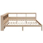Casa si Gradina - Mobilier - Paturi si accesorii - Paturi - Pat cu biblioteca fara saltea, 135x190 cm, lemn masiv de pin - Infinity.ro