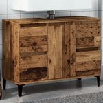 Casa si Gradina - Mobilier - Mobilier baie - Comode baie - Dulap de chiuveta, lemn vechi, 80x33x60 cm, lemn prelucrat - Infinity.ro