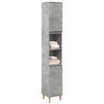 Casa si Gradina - Mobilier - Mobilier baie - Corpuri baie - Dulap de baie, gri beton, 30x30x190 cm, lemn prelucrat - Infinity.ro