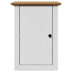 Casa si Gradina - Mobilier - Seturi de mobilier - Seturi baie - Set de mobilier de baie 3 piese lemn masiv de pin alb si maro - Infinity.ro