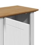 Casa si Gradina - Mobilier - Seturi de mobilier - Seturi baie - Set de mobilier de baie 3 piese lemn masiv de pin alb si maro - Infinity.ro