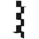 Casa si Gradina - Mobilier - Biblioteci si rafturi - Rafturi - Raft de perete pentru colt, negru, 32x32x127,5 cm PAL - Infinity.ro