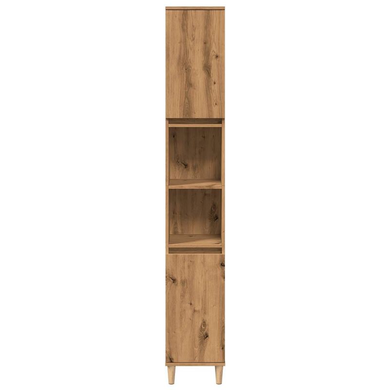 Casa si Gradina - Mobilier - Mobilier baie - Corpuri baie - Dulap de baie, stejar artizanal, 30x30x190 cm, lemn prelucrat - Infinity.ro