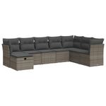 Casa si Gradina/Gradina si terasa/Mobilier exterior/Seturi mobila gradina - Set canapele de gradina cu perne, 8 piese, gri, poliratan - Infinity.ro