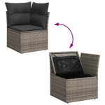 Casa si Gradina/Gradina si terasa/Mobilier exterior/Seturi mobila gradina - Set canapele de gradina cu perne, 8 piese, gri, poliratan - Infinity.ro