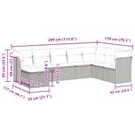Casa si Gradina/Gradina si terasa/Mobilier exterior/Seturi mobila gradina - Set canapele de gradina cu perne, 8 piese, gri, poliratan - Infinity.ro
