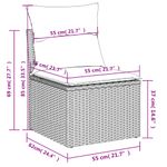Casa si Gradina/Gradina si terasa/Mobilier exterior/Seturi mobila gradina - Set canapele de gradina cu perne, 8 piese, gri, poliratan - Infinity.ro