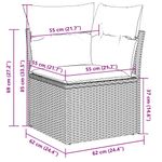 Casa si Gradina/Gradina si terasa/Mobilier exterior/Seturi mobila gradina - Set canapele de gradina cu perne, 8 piese, gri, poliratan - Infinity.ro