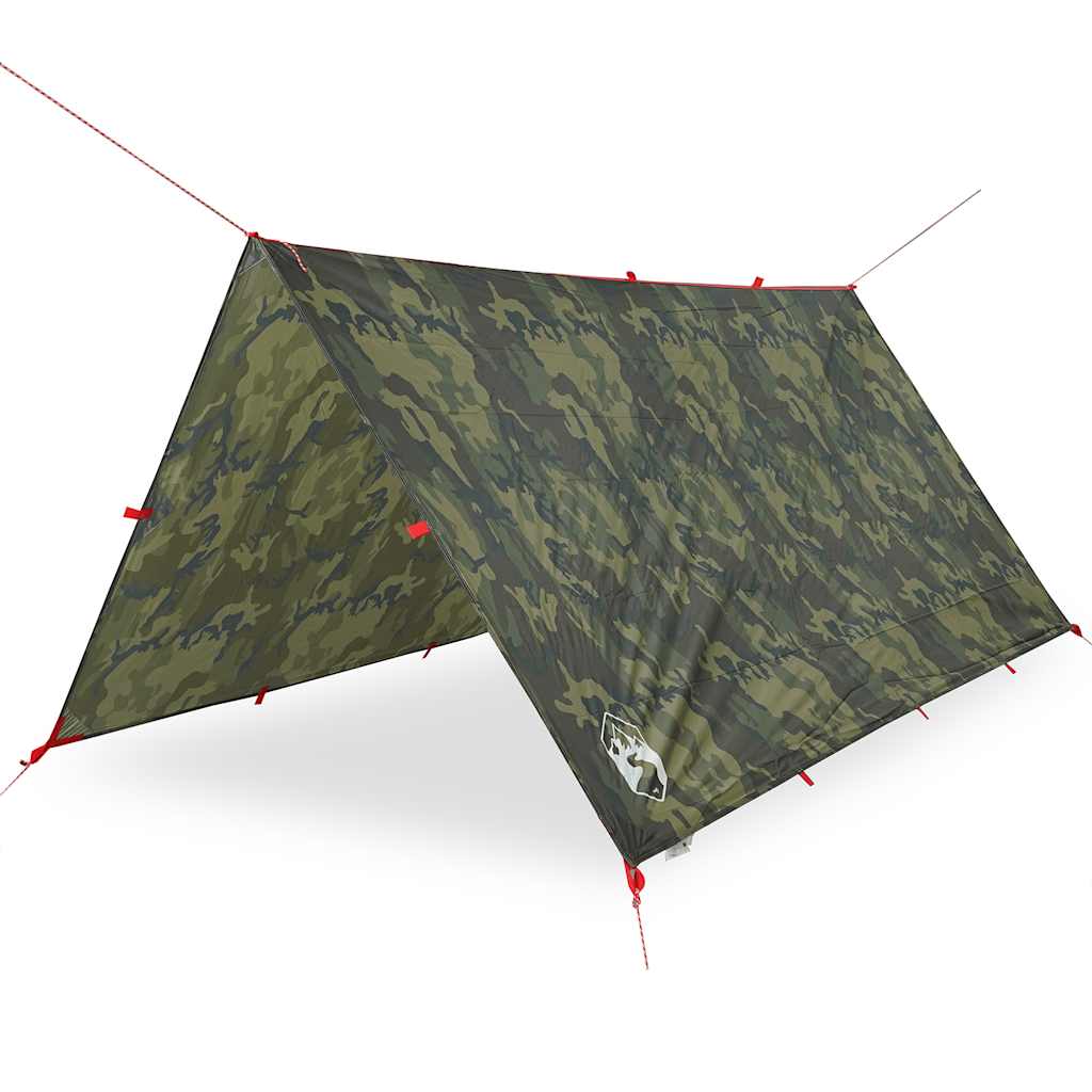 Prelata de camping, camuflaj, 366x306 cm, impermeabila