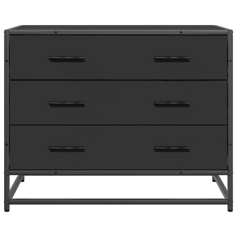 Casa si Gradina - Mobilier - Comode si corpuri - Comode - Dulap cu sertare, negru, 70x41x56 cm, lemn compozit - Infinity.ro