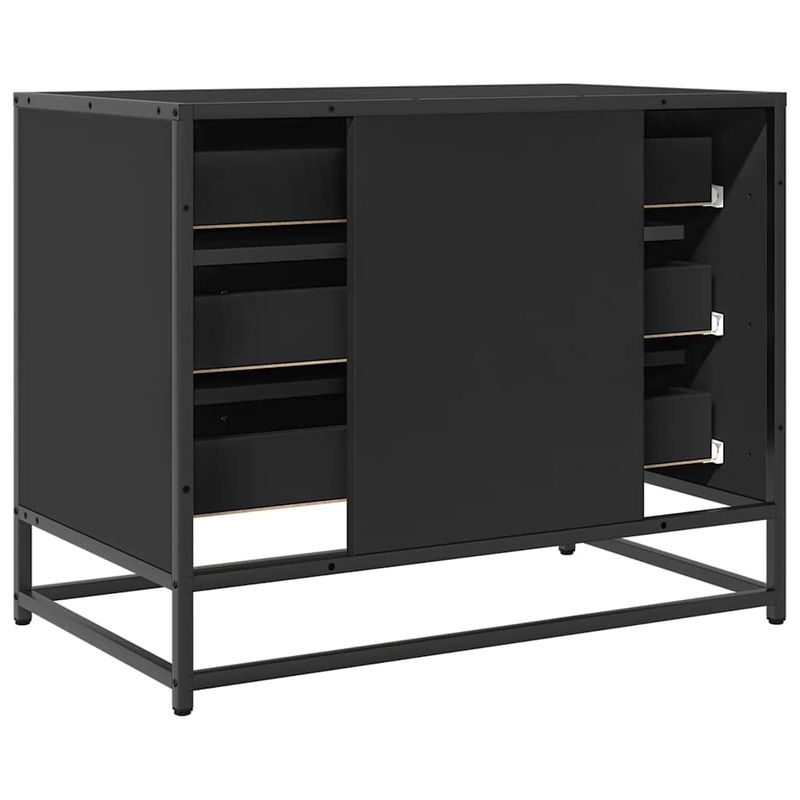 Casa si Gradina - Mobilier - Comode si corpuri - Comode - Dulap cu sertare, negru, 70x41x56 cm, lemn compozit - Infinity.ro