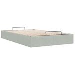 Casa si Gradina - Mobilier - Paturi si accesorii - Paturi - Cadru pat otoman fara saltea Gri deschis 120x200 cm catifea - Infinity.ro