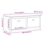 Casa si Gradina - Mobilier - Organizare si depozitare - Bancute - Banca pentru hol „BODO” gri 114x40x45 cm - Infinity.ro