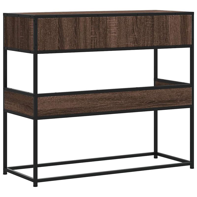 Casa si Gradina - Mobilier - Comode si corpuri - Console - Masuta consola, stejar maro, 90x35x80 cm, lemn prelucrat - Infinity.ro
