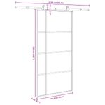 Casa si Gradina - Constructii - Usi interior, exterior si garaj - Usi garaj - Usa glisanta cu set feronerie 102,5x205 cm sticla ESG/aluminiu - Infinity.ro