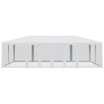 Casa si Gradina - Gradina si terasa - Umbrele si pavilioane - Pavilioane - Cort de petrecere cu 12 pereti din plasa, alb, 8x4 m, HDPE - Infinity.ro