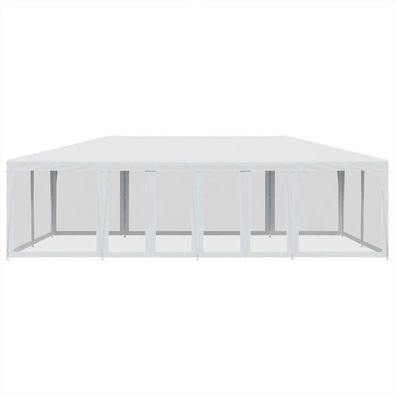 Casa si Gradina - Gradina si terasa - Umbrele si pavilioane - Pavilioane - Cort de petrecere cu 12 pereti din plasa, alb, 8x4 m, HDPE - Infinity.ro