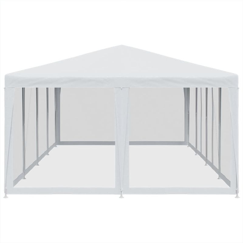 Casa si Gradina - Gradina si terasa - Umbrele si pavilioane - Pavilioane - Cort de petrecere cu 12 pereti din plasa, alb, 8x4 m, HDPE - Infinity.ro