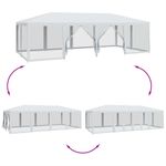 Casa si Gradina - Gradina si terasa - Umbrele si pavilioane - Pavilioane - Cort de petrecere cu 12 pereti din plasa, alb, 8x4 m, HDPE - Infinity.ro
