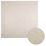Casa si Gradina - Textile si covoare - Covoare - Covoare casa - Covor „ZIZUR” crem aspect iută pentru interior și exterior, model rotund, mărime 240x240 cm - Infinity.ro