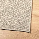 Casa si Gradina - Textile si covoare - Covoare - Covoare casa - Covor „ZIZUR” crem aspect iută pentru interior și exterior, model rotund, mărime 240x240 cm - Infinity.ro