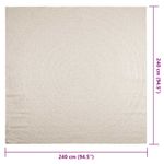 Casa si Gradina - Textile si covoare - Covoare - Covoare casa - Covor „ZIZUR” crem aspect iută pentru interior și exterior, model rotund, mărime 240x240 cm - Infinity.ro