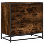 Casa si Gradina - Mobilier - Comode si corpuri - Comode - Dulap cu sertar, stejar fumuriu, 70x41x70 cm, lemn prelucrat - Infinity.ro