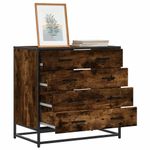 Casa si Gradina - Mobilier - Comode si corpuri - Comode - Dulap cu sertar, stejar fumuriu, 70x41x70 cm, lemn prelucrat - Infinity.ro