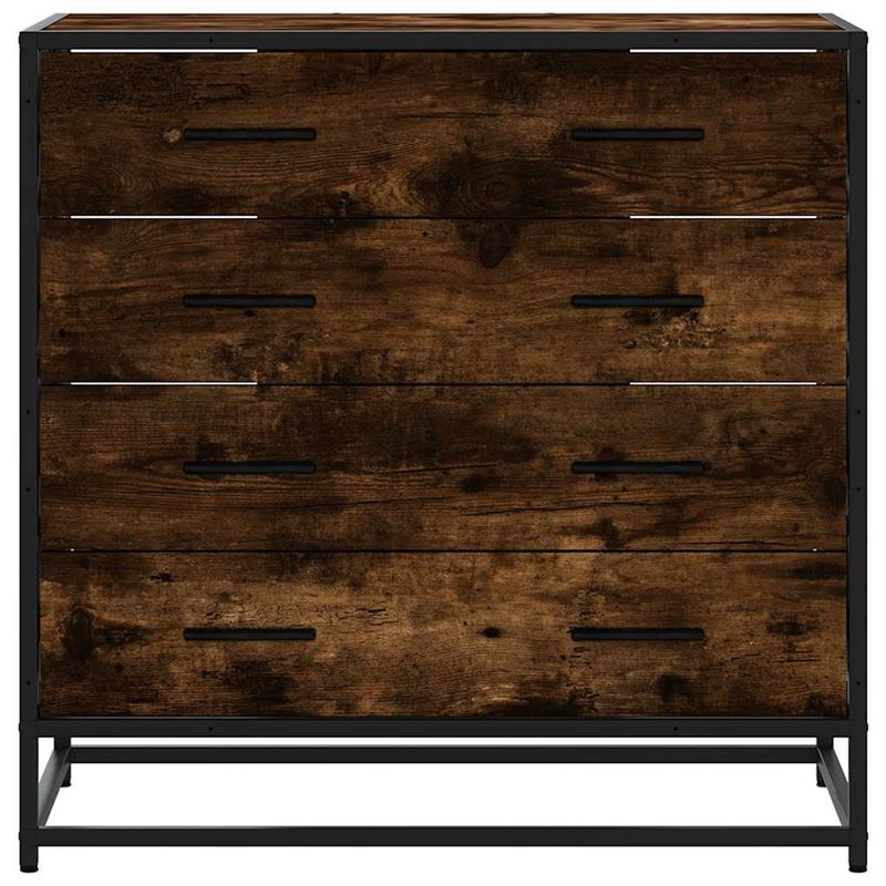 Casa si Gradina - Mobilier - Comode si corpuri - Comode - Dulap cu sertar, stejar fumuriu, 70x41x70 cm, lemn prelucrat - Infinity.ro