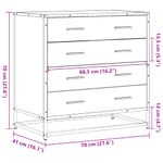 Casa si Gradina - Mobilier - Comode si corpuri - Comode - Dulap cu sertar, stejar fumuriu, 70x41x70 cm, lemn prelucrat - Infinity.ro