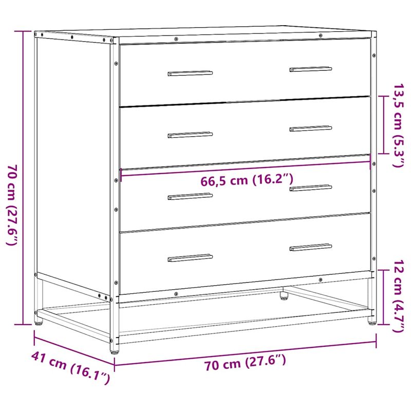 Casa si Gradina - Mobilier - Comode si corpuri - Comode - Dulap cu sertar, stejar fumuriu, 70x41x70 cm, lemn prelucrat - Infinity.ro