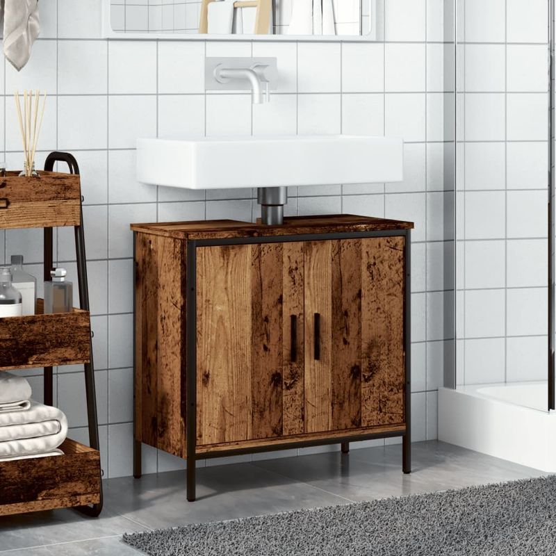 Casa si Gradina - Mobilier - Mobilier baie - Comode baie - Dulap de chiuveta, lemn vechi, 60x30x60 cm, lemn prelucrat - Infinity.ro