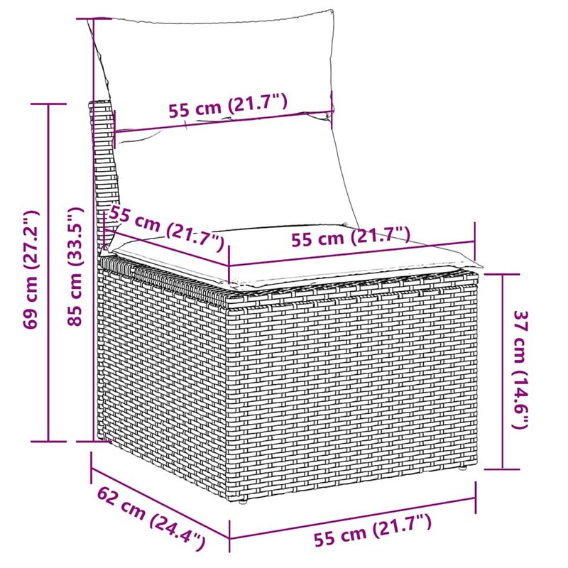 Casa si Gradina - Gradina si terasa - Mobilier exterior - Seturi mobila gradina - Set canapele de gradina cu perne, 6 piese, bej, poliratan - Infinity.ro