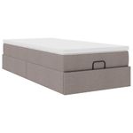 Casa si Gradina - Mobilier - Paturi si accesorii - Paturi - Cadru de pat otoman cu saltea Taupe 80x200cm Material - Infinity.ro