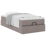 Casa si Gradina - Mobilier - Paturi si accesorii - Paturi - Cadru de pat otoman cu saltea Taupe 80x200cm Material - Infinity.ro