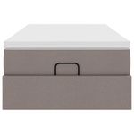 Casa si Gradina - Mobilier - Paturi si accesorii - Paturi - Cadru de pat otoman cu saltea Taupe 80x200cm Material - Infinity.ro