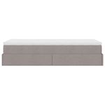 Casa si Gradina - Mobilier - Paturi si accesorii - Paturi - Cadru de pat otoman cu saltea Taupe 80x200cm Material - Infinity.ro