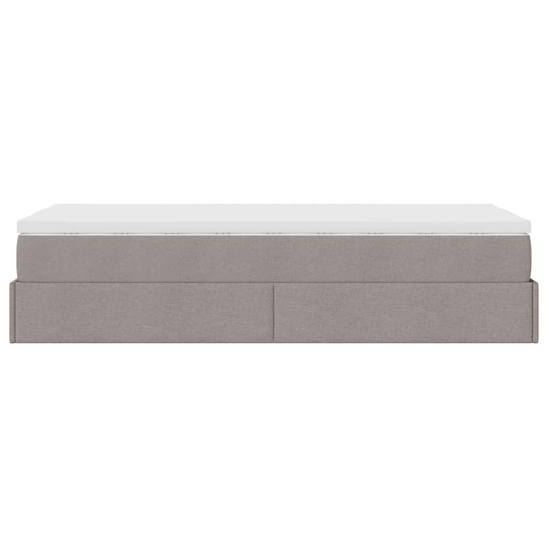 Casa si Gradina - Mobilier - Paturi si accesorii - Paturi - Cadru de pat otoman cu saltea Taupe 80x200cm Material - Infinity.ro