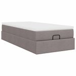Casa si Gradina - Mobilier - Paturi si accesorii - Paturi - Cadru de pat otoman cu saltea Taupe 80x200cm Material - Infinity.ro