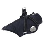 Petshop - Articole imbracaminte - Haine animale - Haina caini cu ham impermeabila reflectorizanta, bleumarin, XL - Infinity.ro